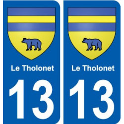 13 Le Tholonet blason ville autocollant plaque sticker