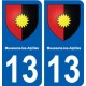 13 Maussane-les-Alpilles blason ville autocollant plaque sticker