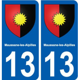 13 Maussane-les-Alpilles blason ville autocollant plaque sticker