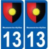 13 Maussane-les-Alpilles blason ville autocollant plaque sticker