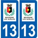 13 Maussane-les-Alpilles logo ville autocollant plaque sticker
