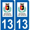 13 Maussane-les-Alpilles logo ville autocollant plaque sticker