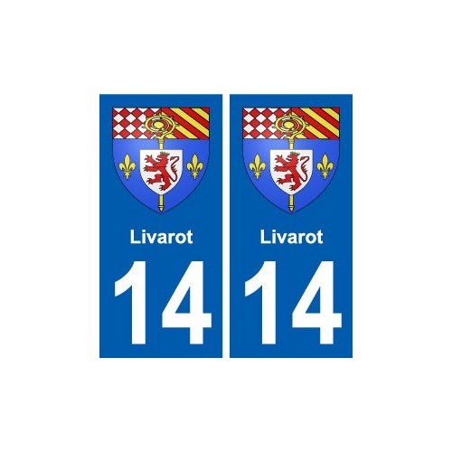 14 Livarot blason ville autocollant plaque sticker