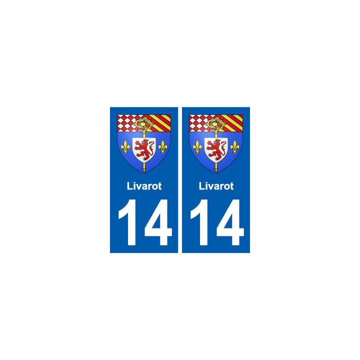 14 Livarot blason ville autocollant plaque sticker