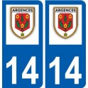 14 Argences logo ville autocollant plaque sticker
