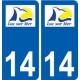 14 Luc-sur-Mer logo ville autocollant plaque sticker
