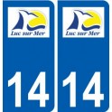 14 Luc-sur-Mer logo ville autocollant plaque sticker