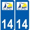 14 Luc-sur-Mer logo ville autocollant plaque sticker