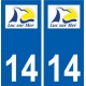 14 Luc-sur-Mer logo ville autocollant plaque sticker