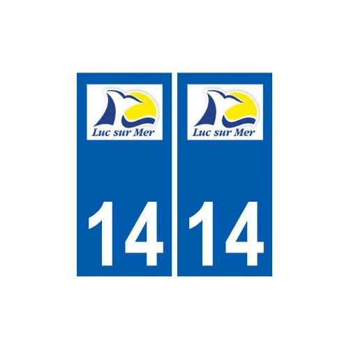14 Luc-sur-Mer logo ville autocollant plaque sticker