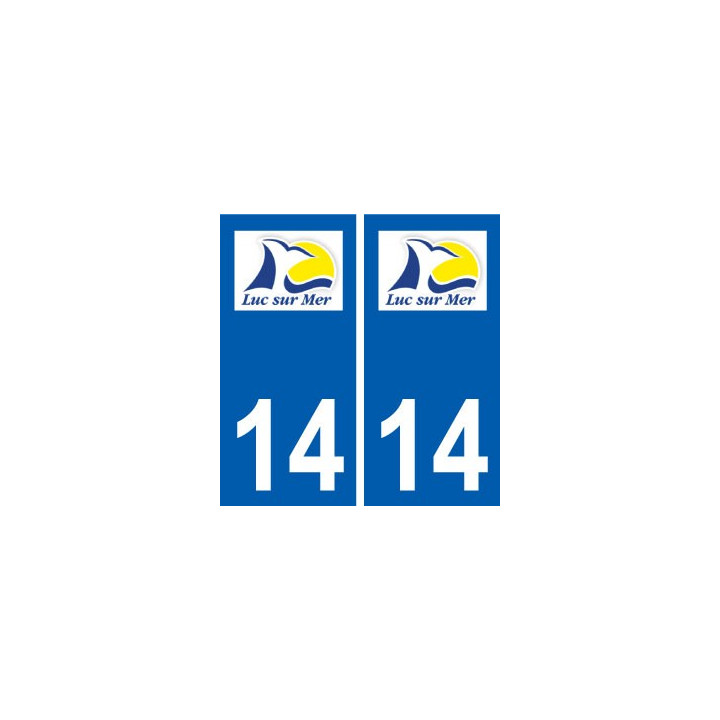 14 Luc-sur-Mer logo ville autocollant plaque sticker