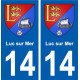 14 Luc-sur-Mer blason ville autocollant plaque sticker