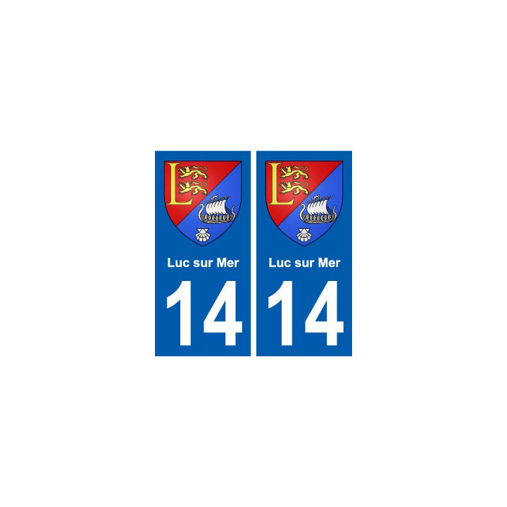 14 Luc-sur-Mer blason ville autocollant plaque sticker