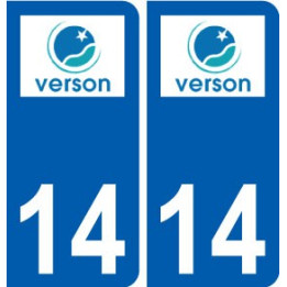 14 Verson logo ville autocollant plaque sticker