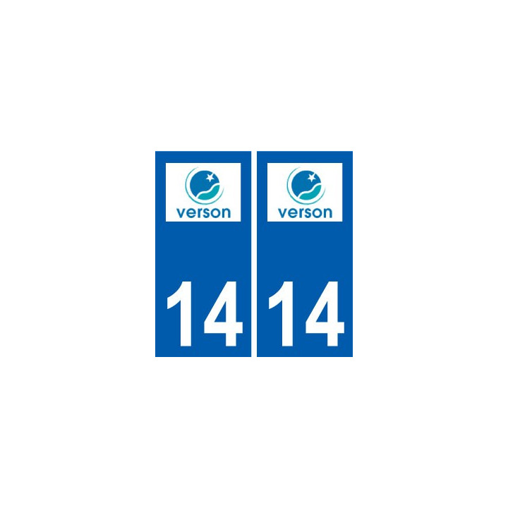 14 Verson logo ville autocollant plaque sticker