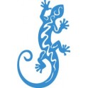 Salamandre autocollant sticker adhésif bleu lézard
