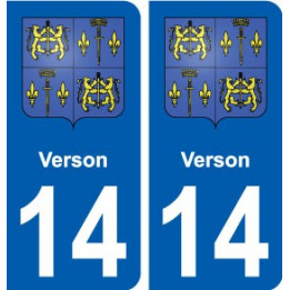14 Verson logo ville autocollant plaque sticker