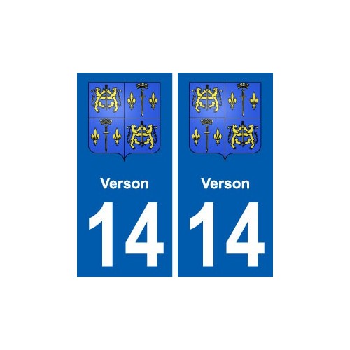 14 Verson logo ville autocollant plaque sticker