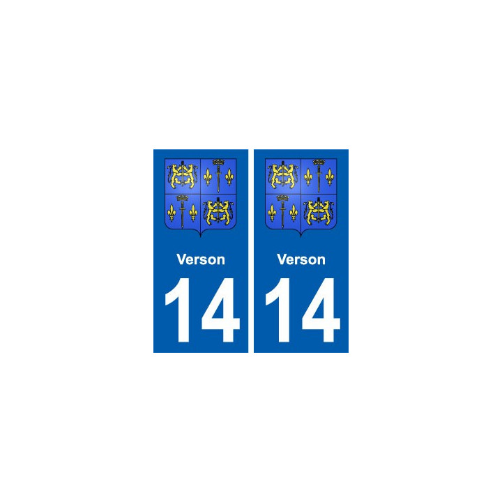 14 Verson logo ville autocollant plaque sticker