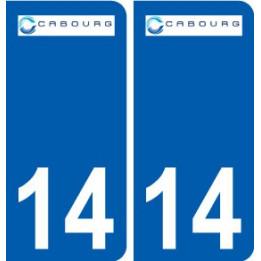 14 Cabourg logo ville autocollant plaque sticker
