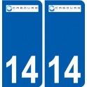14 Cabourg logo ville autocollant plaque sticker