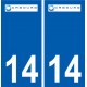 14 Cabourg logo ville autocollant plaque sticker