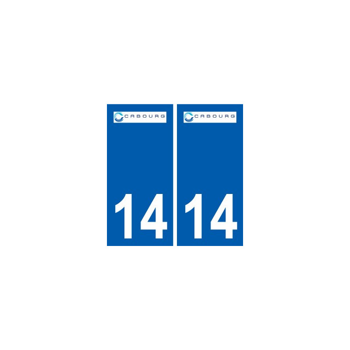 14 Cabourg logo ville autocollant plaque sticker