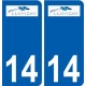 14 Louvigny logo ville autocollant plaque sticker