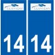 14 Louvigny logo ville autocollant plaque sticker