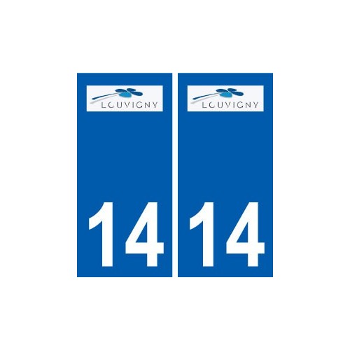14 Louvigny logo ville autocollant plaque sticker