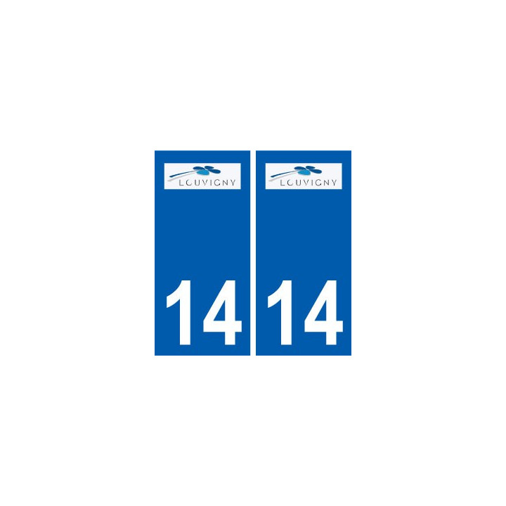 14 Louvigny logo ville autocollant plaque sticker