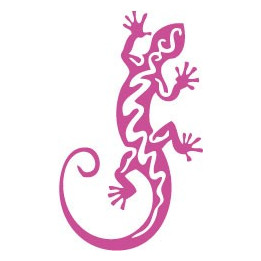 Salamandre autocollant sticker adhésif bleu lézard