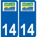 14 Villers-sur-Mer logo ville autocollant plaque sticker