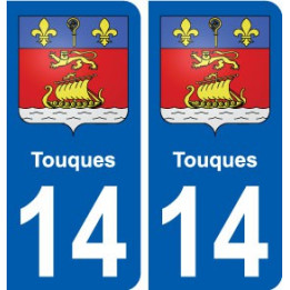 14 Touques blason ville autocollant plaque sticker