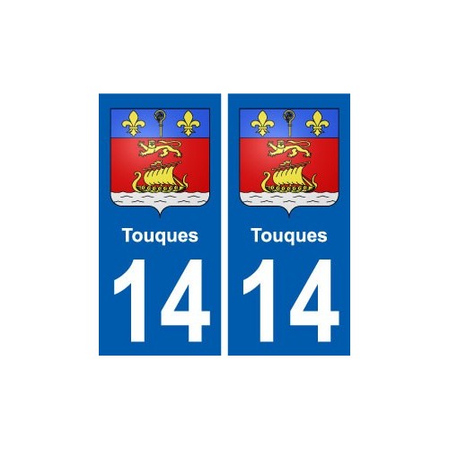 14 Touques blason ville autocollant plaque sticker