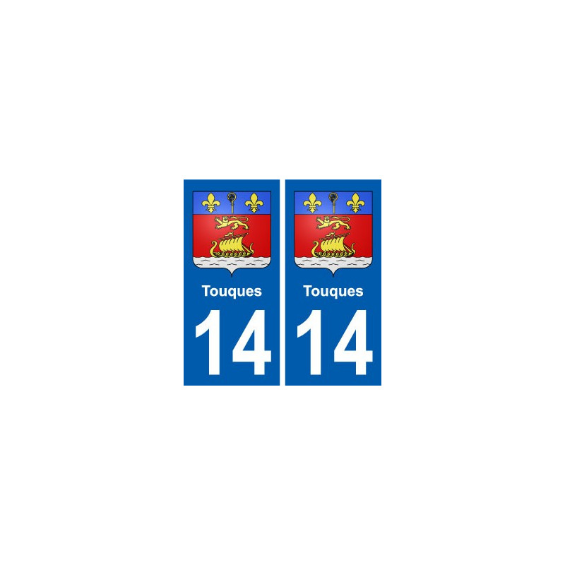 14 Touques blason ville autocollant plaque sticker