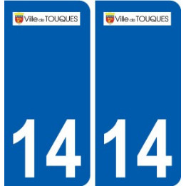 14 Touques logo ville autocollant plaque sticker