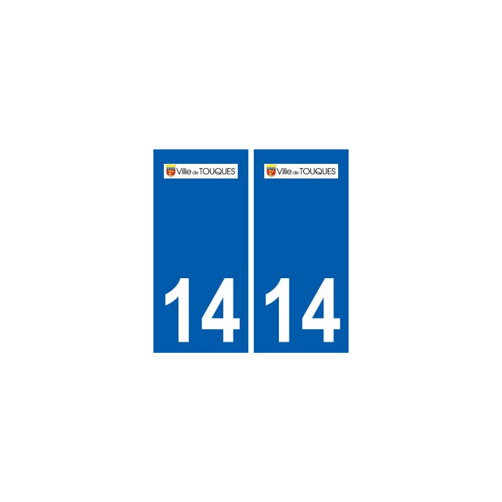 14 Touques logo ville autocollant plaque sticker