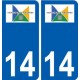 14 Saint-Pierre-sur-Dives logo ville autocollant plaque sticker