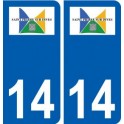 14 Saint-Pierre-sur-Dives logo ville autocollant plaque sticker