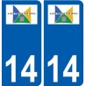 14 Saint-Pierre-sur-Dives logo ville autocollant plaque sticker