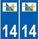14 Saint-Pierre-sur-Dives logo ville autocollant plaque sticker