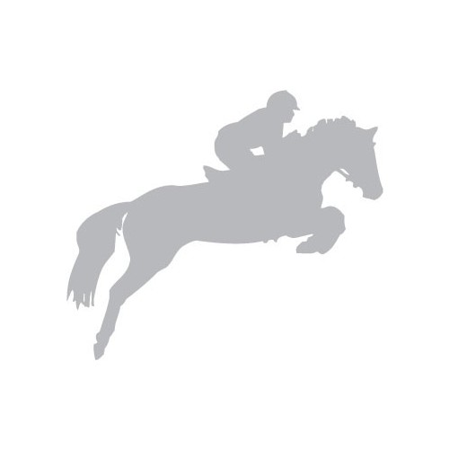 Autocollant Cheval stickers adhesif horse cavalier gris