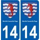 14 Merville-Franceville-Plage blason ville autocollant plaque sticker