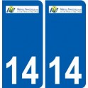 14 Merville-Franceville-Plage logo ville autocollant plaque sticker
