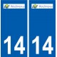 14 Merville-Franceville-Plage logo ville autocollant plaque sticker