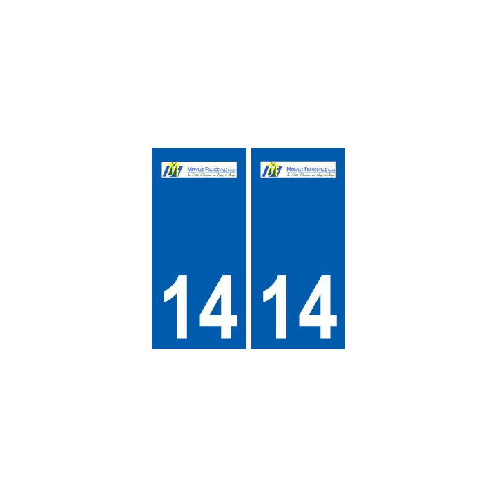14 Merville-Franceville-Plage logo ville autocollant plaque sticker