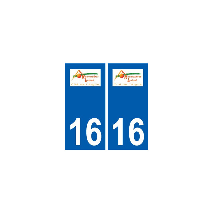 16 Roumazières-Loubert logo ville autocollant plaque