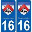 16 Roumazières-Loubert blason ville autocollant plaque sticker