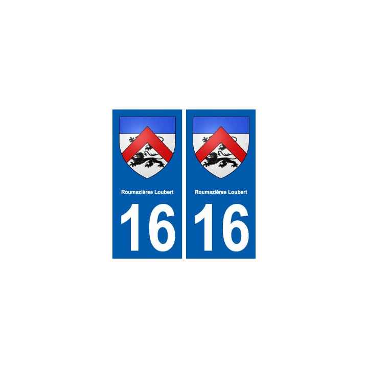 16 Roumazières-Loubert blason ville autocollant plaque sticker